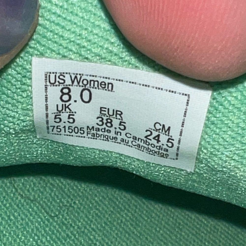 Vans Women’s Size 8 Kelly Mint Green Lace Up Unisex Sneakers - Picture 6 of 7